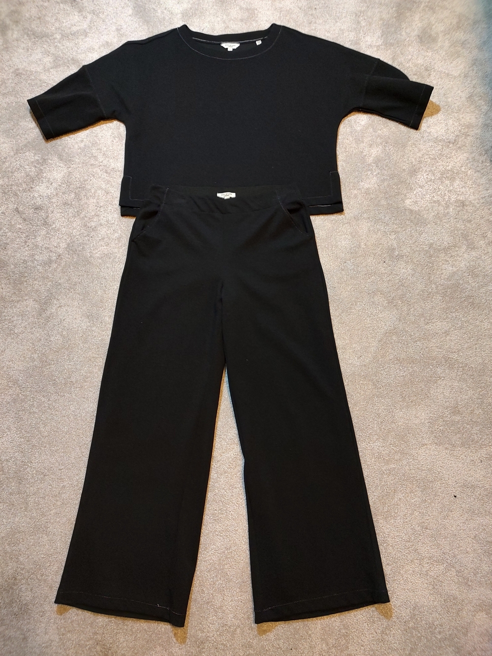 Women's  - Two-Piece Lounge Top & Wide-Leg Pants